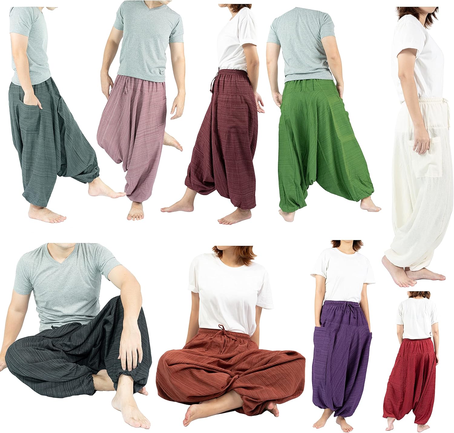 Amazon Senannam タイパンツ サルエルパンツ アラジンパンツ メンズ レディース ユニセックス カジュアル スウェット 夏冬 オールシーズン コーデ オレンジ ロングパンツ 通販