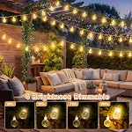OMIKA Crystal Globe String Lights Plug in, Connectable 33 ft 60 LEDs, 25 Colors RGBWW Twinkle Lights Remote Indoor for Gift Bedroom Patio Garden Tent Camp Party Christmas