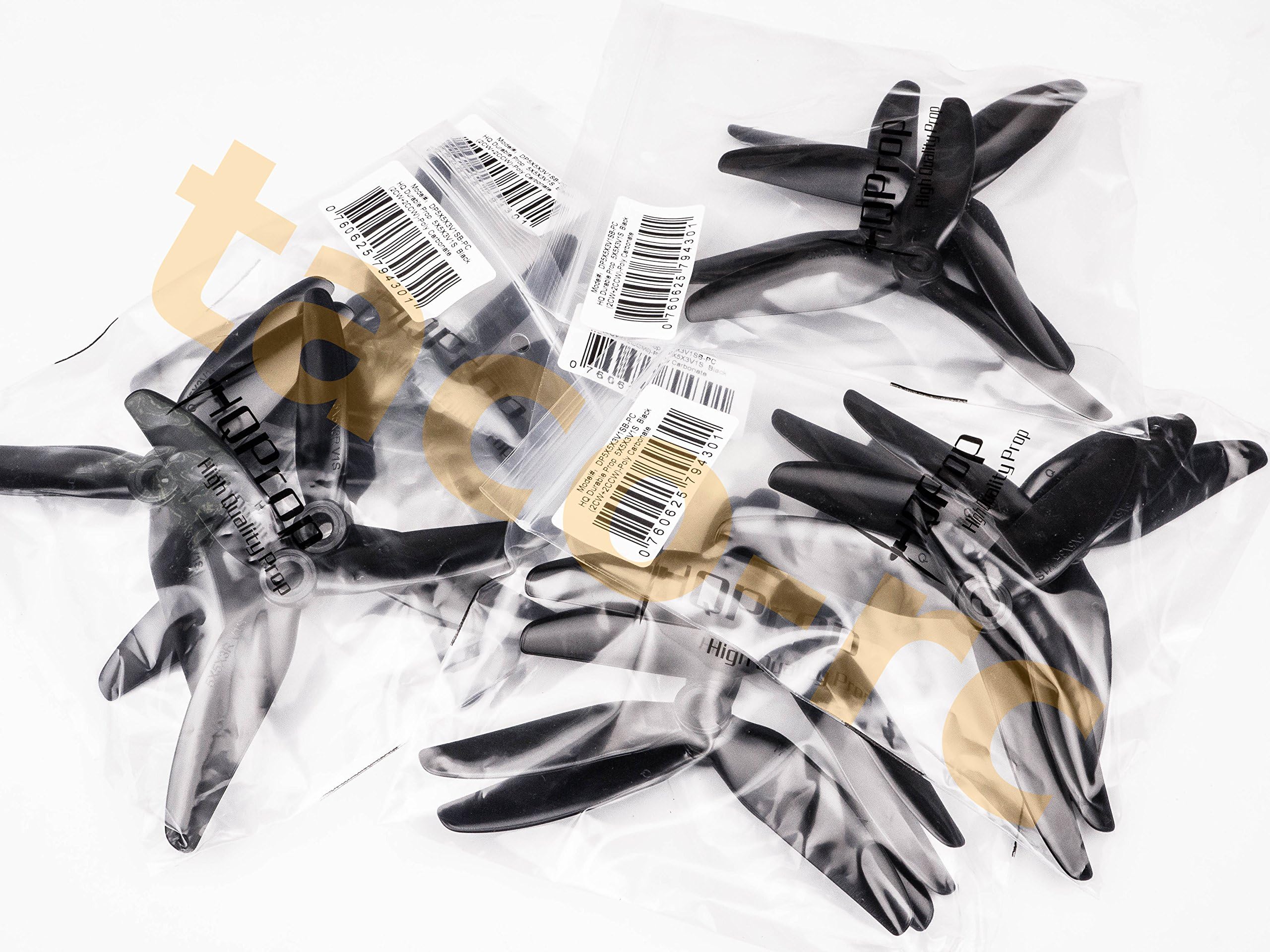 10 pair HQ Prop DP 5x5x3 V1S Tri 3 Blade Propellers Props for FPV Racing Black
