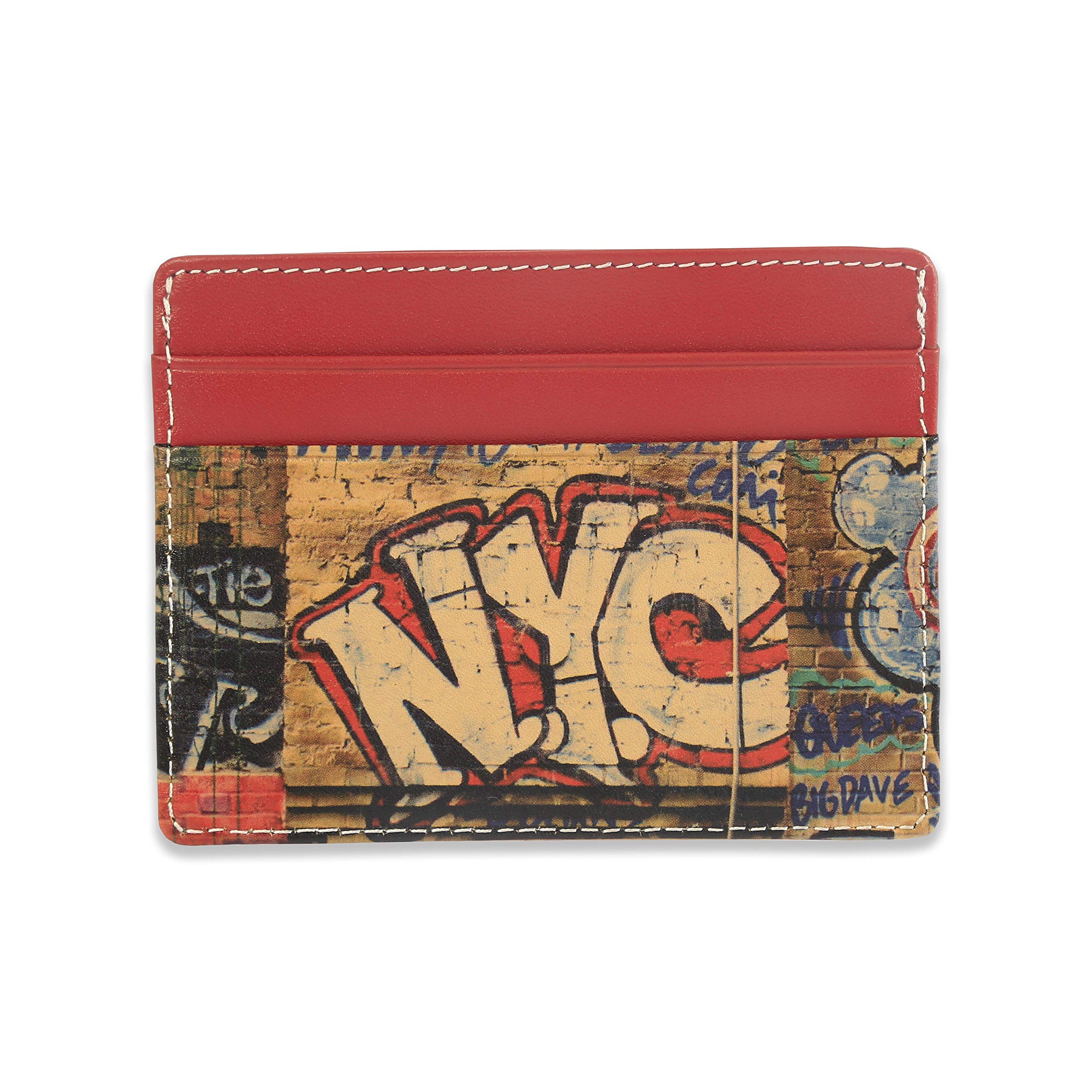 I Love Brooklyn NYC Graffiti Credit Card Holder - Minimalist Front Pocket Slim Wallet - Durable Designs