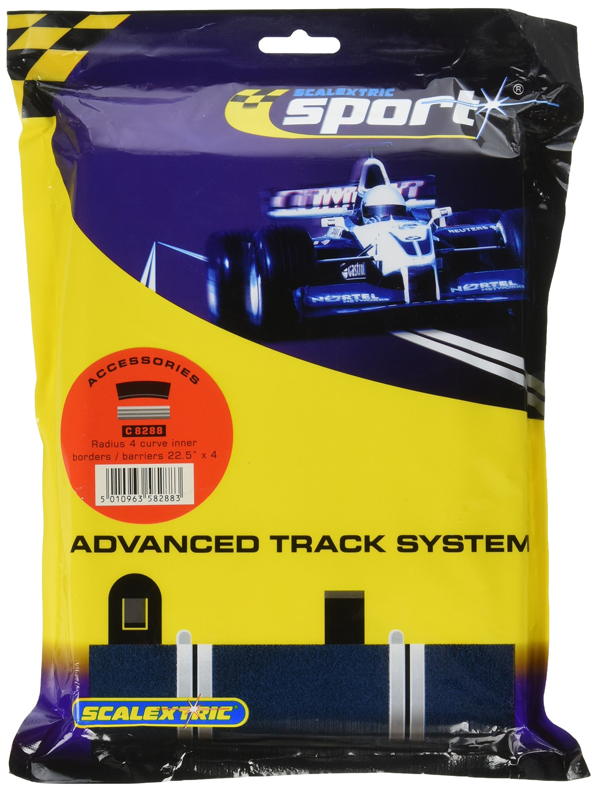 Scalextric Track Inner R4 Black Border & Barrier for C8234 1:32nd Scale Scalextric Track C8288