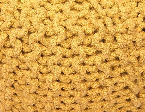 Miniatura 5 de WOVEN ST. Puf de algodón tejido a mano  100% algodón  Reposapiés  Funda con relleno  para sala de estar, dormitorio, habitación de los niños