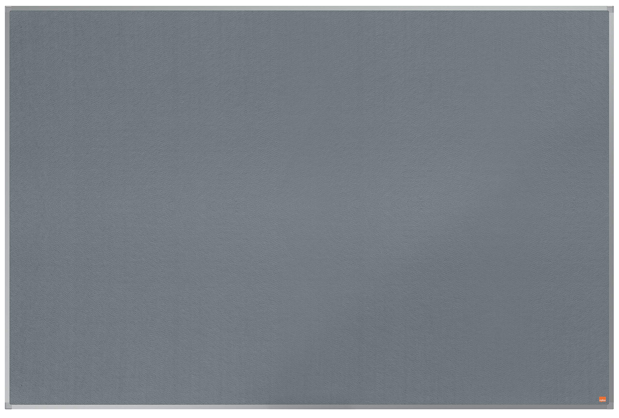 Nobo Felt Noticeboard, 1800 x 1200 mm, Aluminium Trim, Corner Wall Mounting, Essence Range, Grey, 1915440