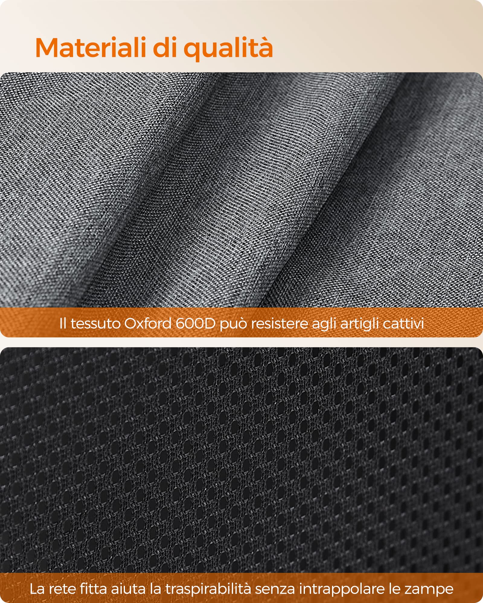 Feandrea Recinto Per Animali 122x80x70 Cm Grigio - Per Cani Piccoli, Conigli, Con Porta Sicura - Foto 7