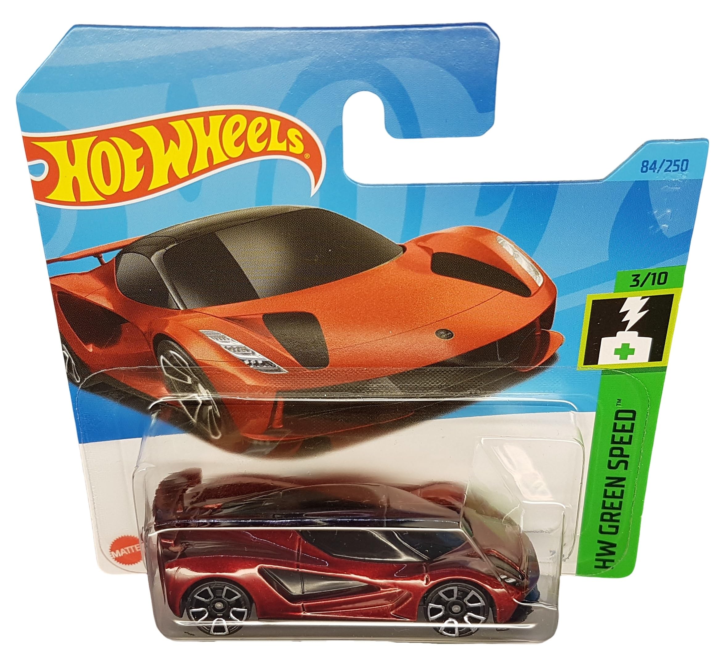 Hot Wheels - Lotus Evija - HW Green Speed 3/10 - HKH56 - Short Card - Sports Car - Dark Red - Mattel 2023 - Image 2