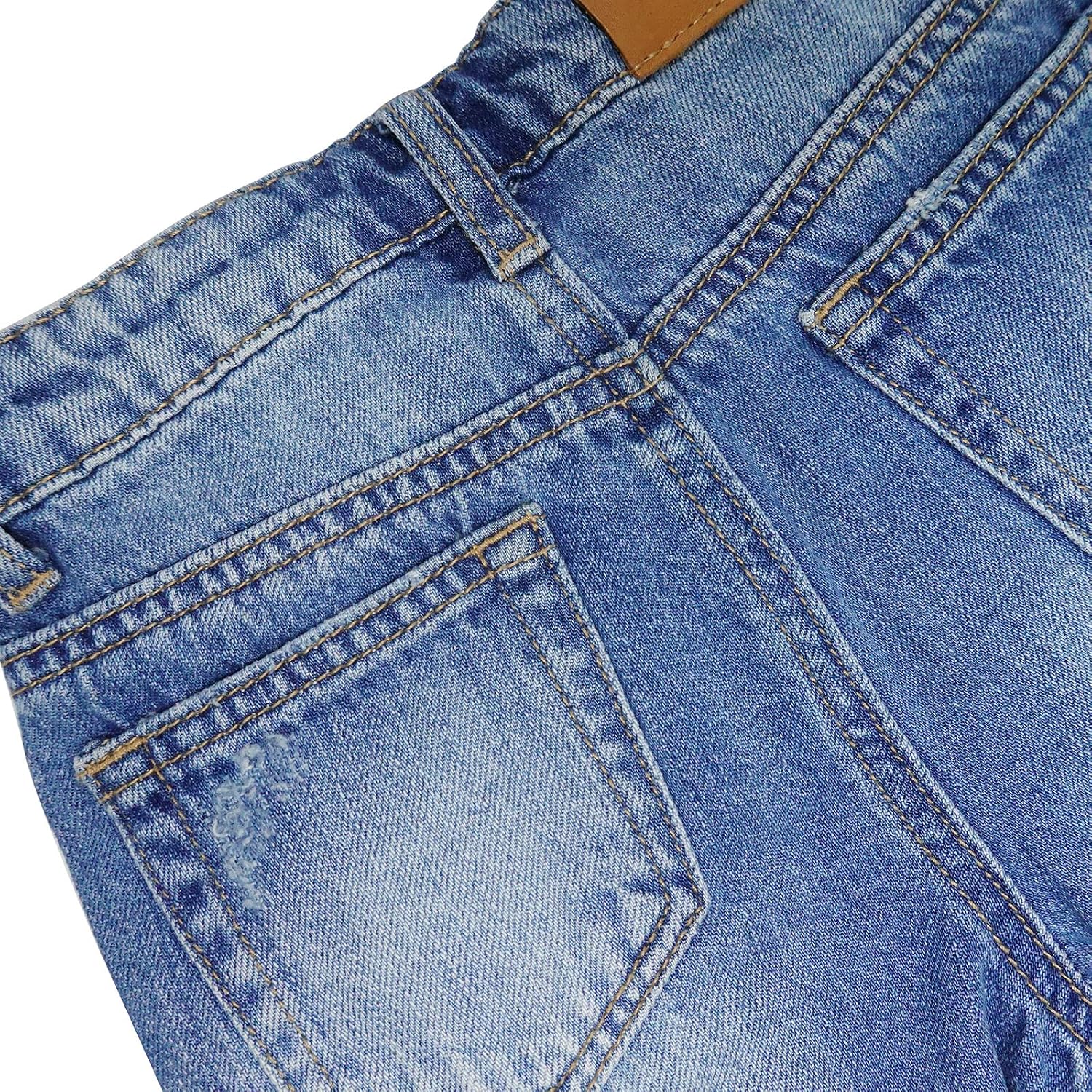 KIDSCOOL SPACE Baby Little Girls Boys Jeans Shorts,Ripped Simple Design Cute Summer Denim Pants