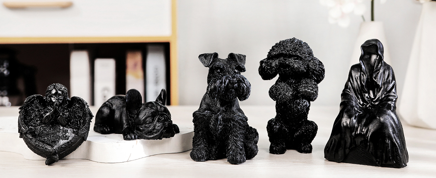 Amazon.com: SUNYIK Resin Black Obsidian Sitting Witch Statue