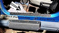 Vista 4 de Se adapta a Jeeep Wrangler YJ-CJ7-CJ8 Black Diamond Plate Large alféizar guardias de entrada 1976-95