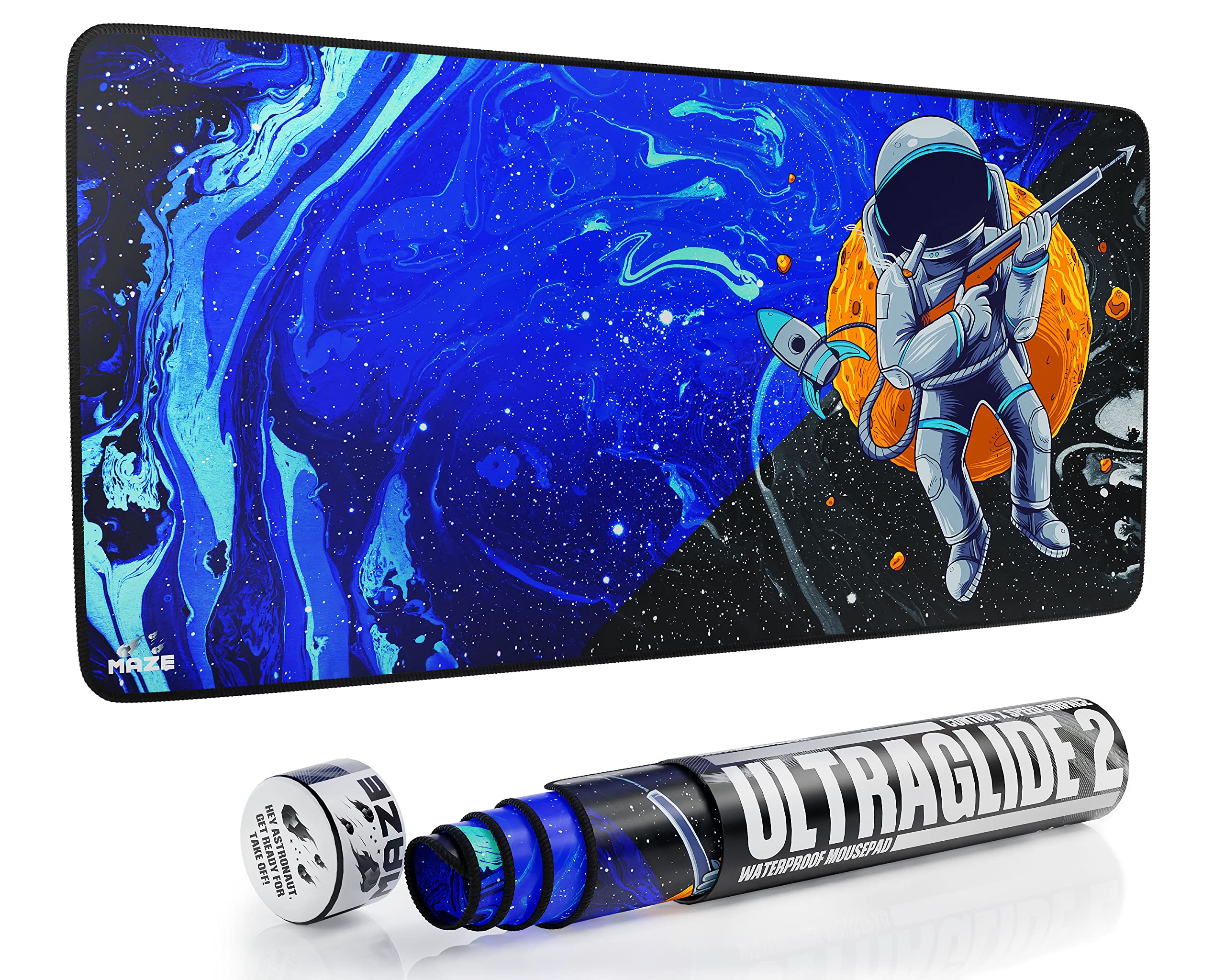Maze Astro CGR-BB 3XL Mouse Pad - Ultra Glide Smooth Surface for Maximum Control x Speed (24 x 48 Inch) Waterproof Mousepad
