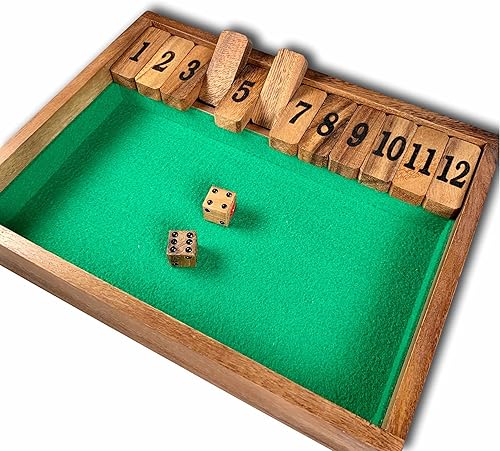 Shut The Box Game #1-12 Premium - Shut The Box Game Wooden - Puzzle Games - Wooden Games