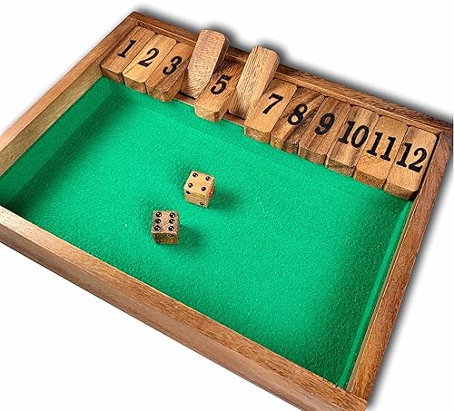Shut The Box Game #1-12 Premium - Shut The Box Game Wooden - Puzzle Games - Wooden Games disponible en Yaxa El Salvador