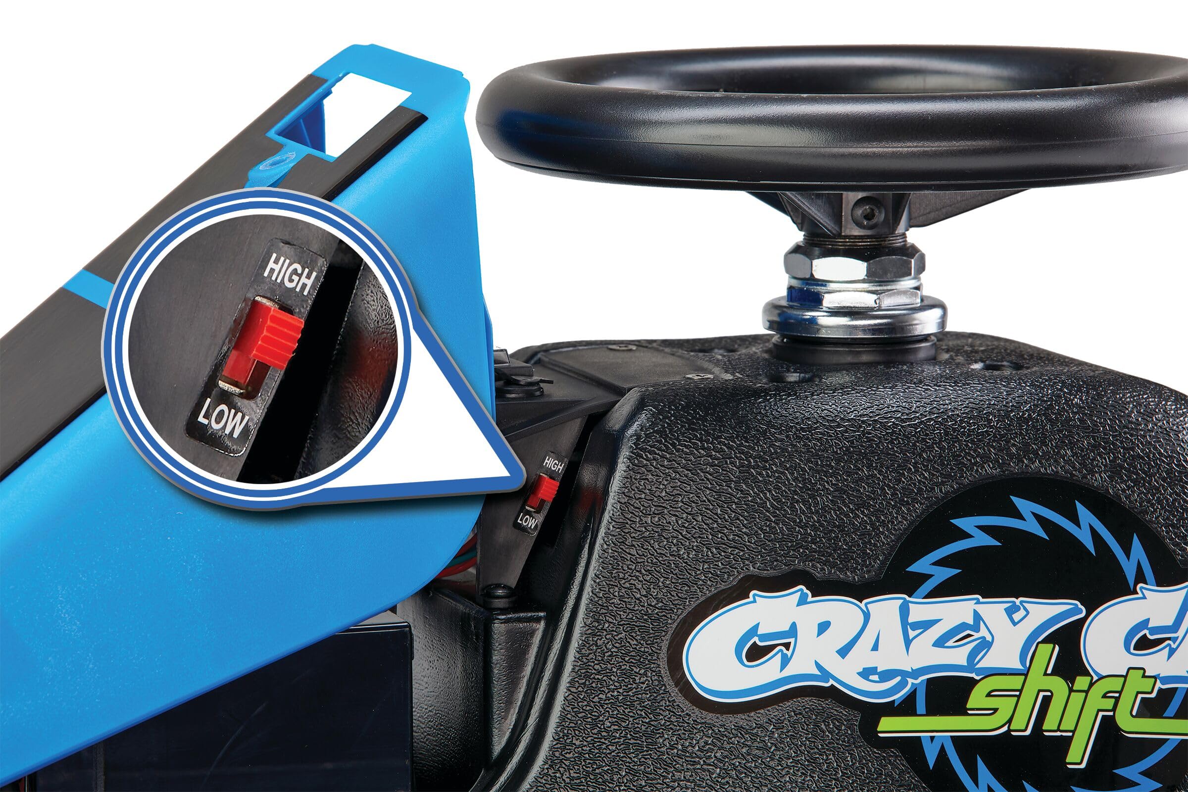 Crazy Cart Shift LV – Razor litowo Drift Kart dla dzieci, wysokowydajny silnik o mocy 100 W, szybsze ładowanie, lżejsza konstrukcja, o zmiennej prędkości