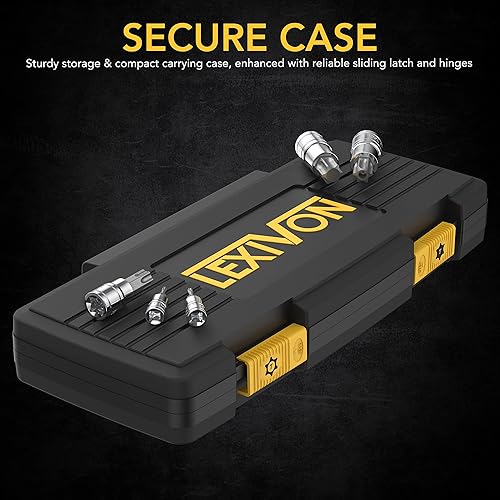 Miniatura 3 de LEXIVON Master TORX - Juego de llaves de acero de aleación S2 de alta calidad  34 piezas sólido a prueba de estrellas y manipulaciones T6  T70