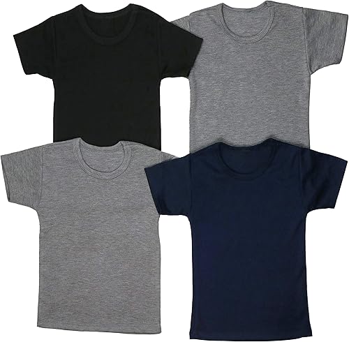 ToBeInStyle Kid's 4 Pack Comfy Cozy 100% Soft Cotton T-Shirts(4-pack: Assorted,5T)