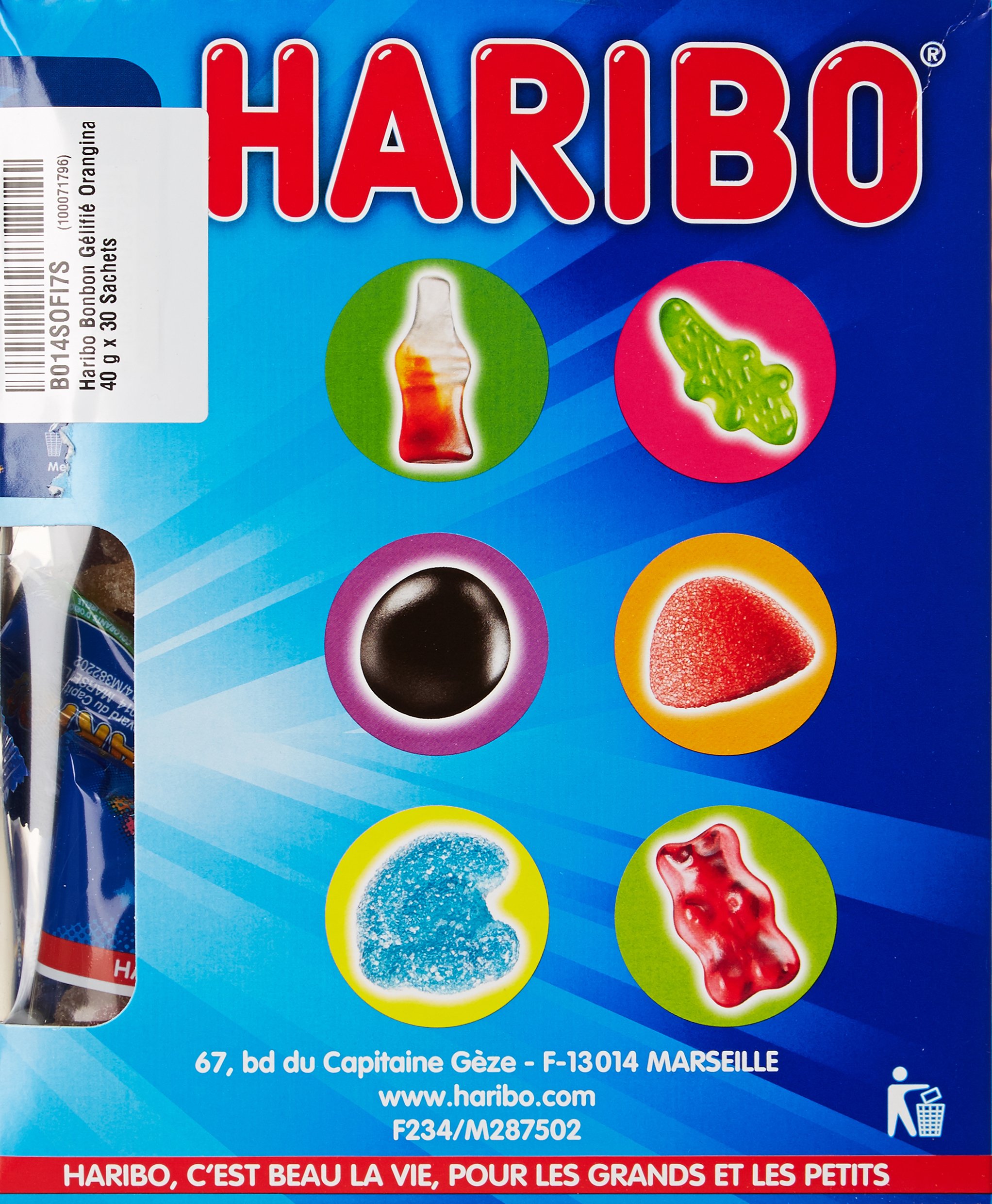 Haribo Bonbon Gélifié Orangina Pik 40 g x 30 Sachets
