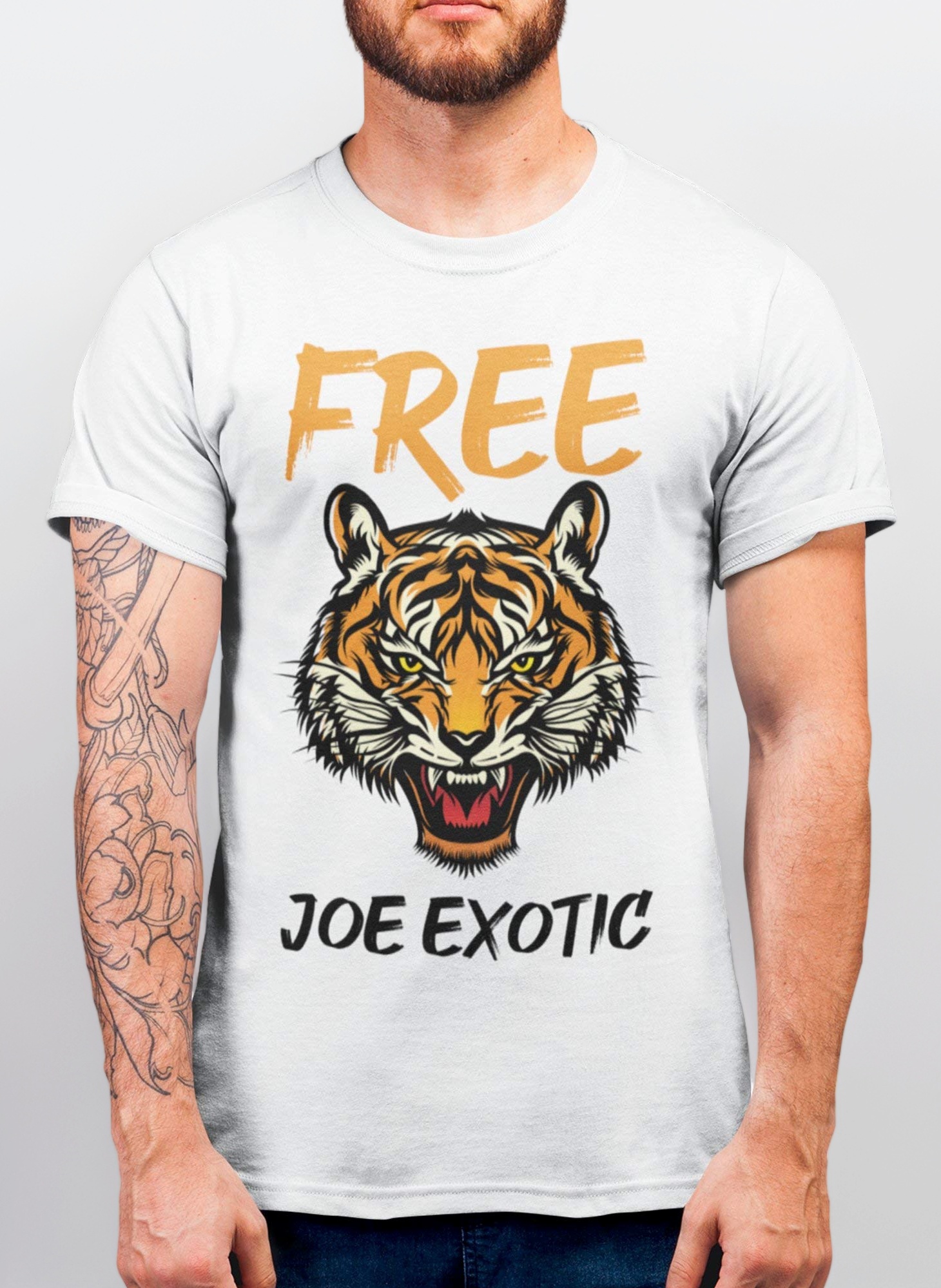 Free Joe Exotic T Shirt Funny for Men Women Shirts Carole Baskin Did It Tiger King Top Tee - Mens Medium