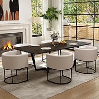 Vista 30 de Silla de Comedor Tapizada, Sillón Lateral Moderno Tipo Barril Tapizado, Sillas de Comedor Tapizadas, Cómodo Sillón, Silla Lateral de Cocina