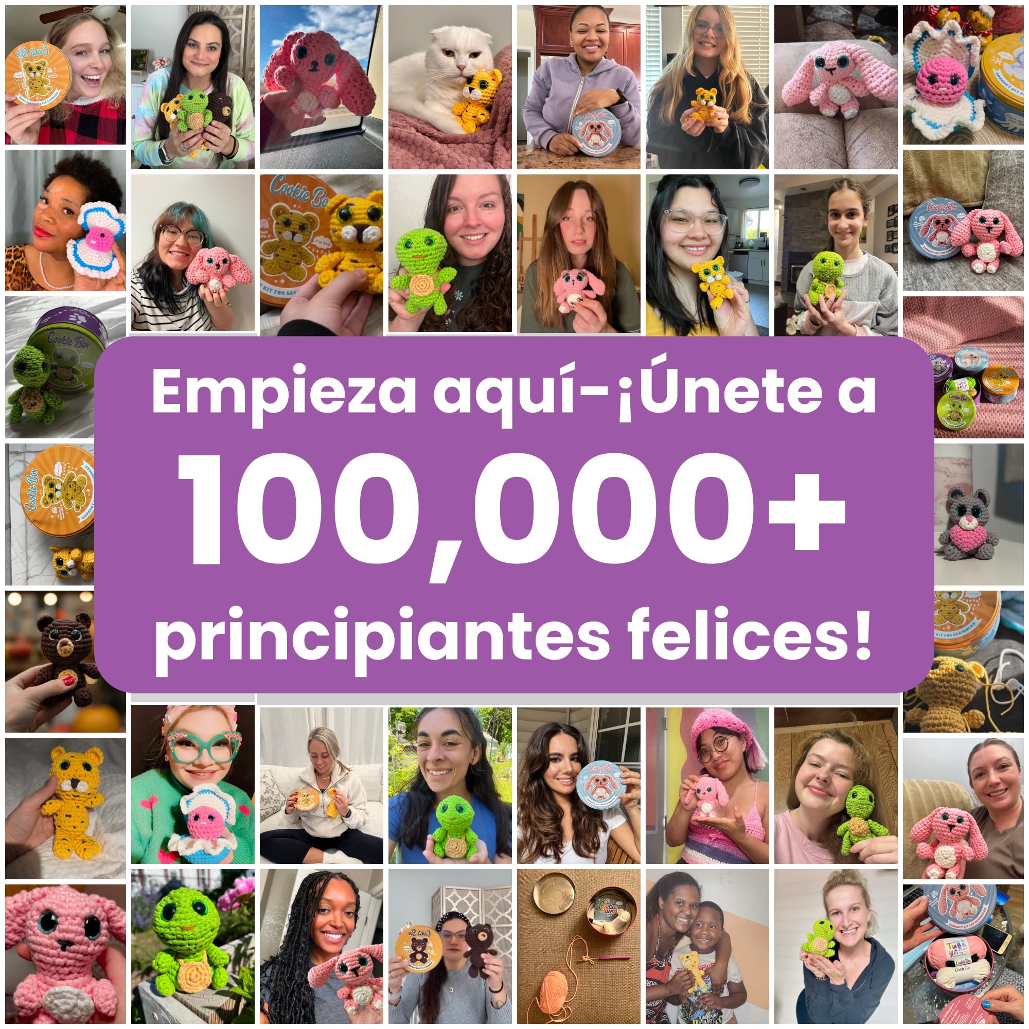 Cookie Box Kit de Ganchillo para Principiantes – Crea tu Peluche Amigurumi con Hilo, Ganchillo, Relleno, PDF y Video – Turtle Hugo | Hilo, Relleno, Guía Pdf Y Vídeo, Peluche Amigurumi Tortuga, Regalo Creativo