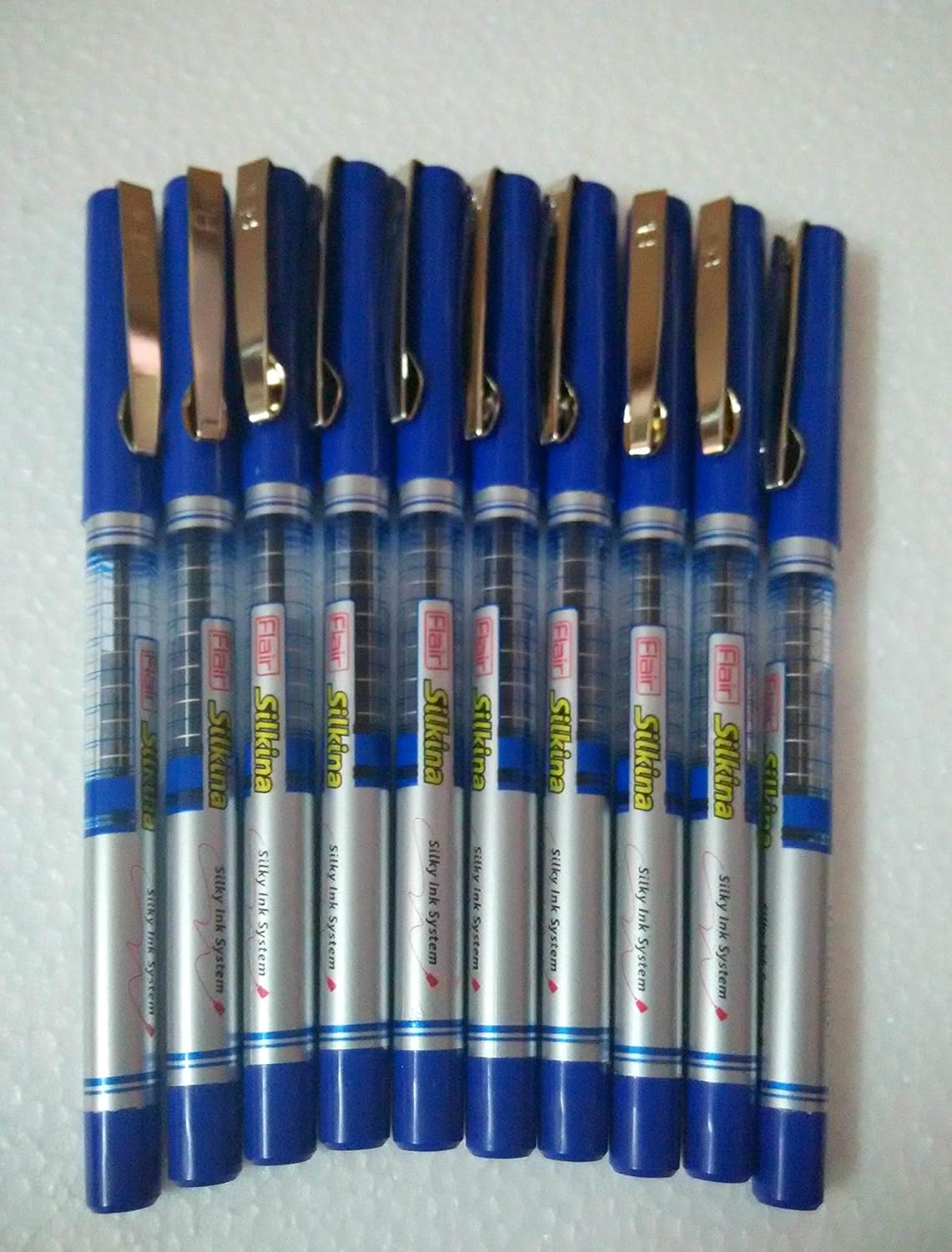 Set of 10 Flair Silkina Ball Pen Xtra Smooth Writing