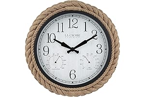 La Crosse 433-3836 14' Analog Quartz Wall Clock for Homes and Gardens