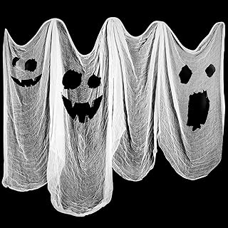 White Cheesecloth, Halloween Decoration Creepy Cloth, 36x360 inches, Absorbent Bleached Cheese Cloth for Event Decoration, Also for Cheese Making, Cooking, Yoghurt & Tofu