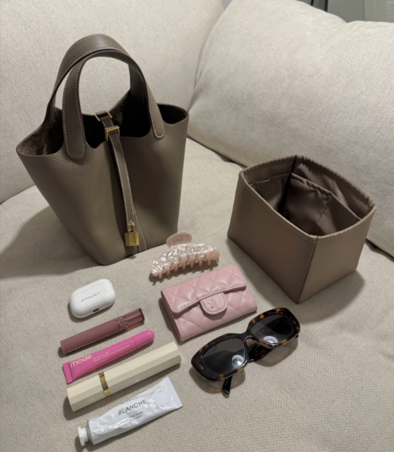 Amazon.co.jp: KINGS IN BAG サテン バッグインバッグ エルメス