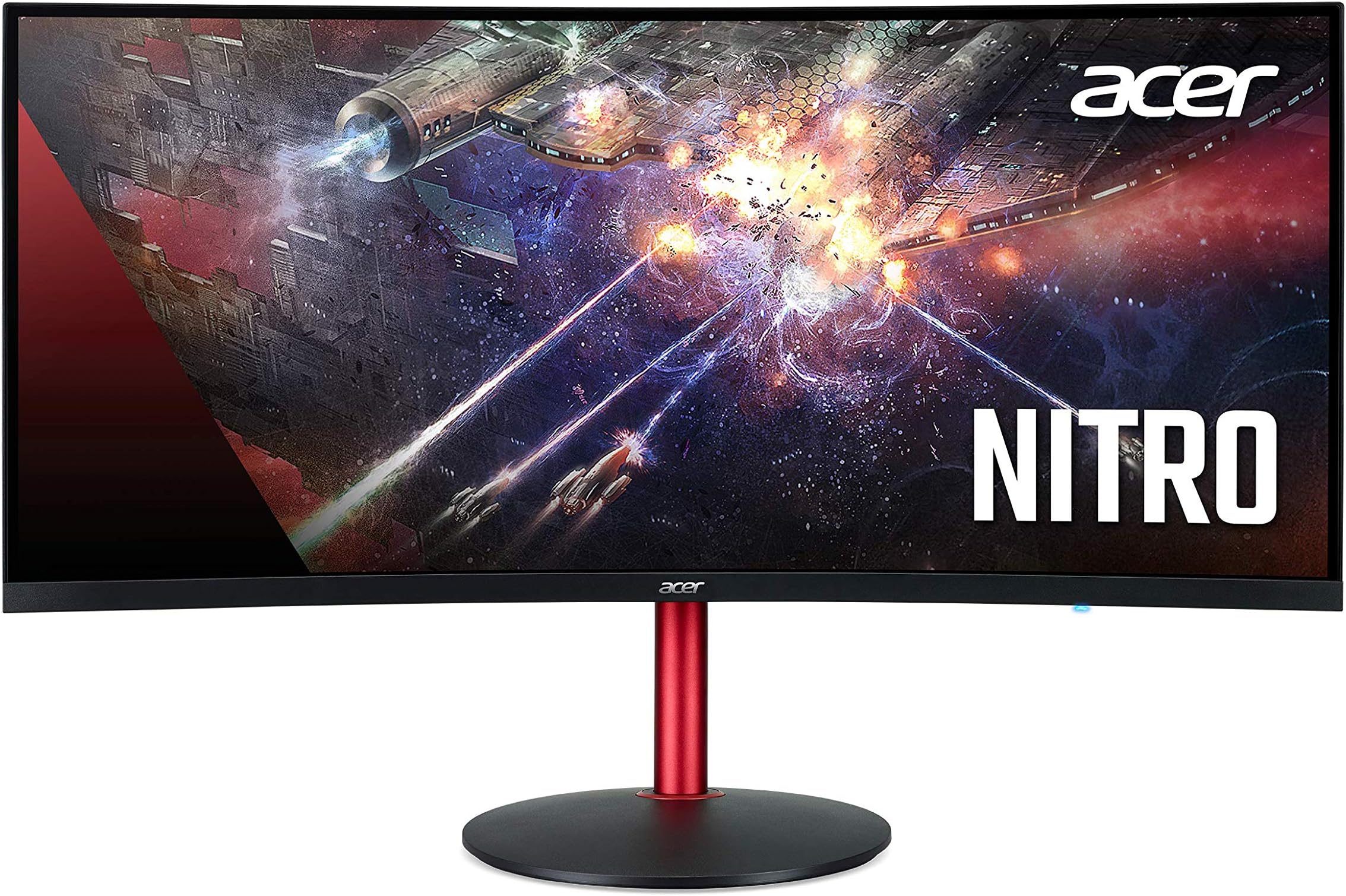 Acer Nitro XZ342CK Pbmiiphx 34" 1500R Curved WQHD (3440 x 1440) VA Gaming Monitor with AMD Radeon Freesync, VESA Certified DisplayHDR400, 95% sRGB, 144Hz, 1ms VRB (Display Port & 2 x HDMI 2.0 Ports)