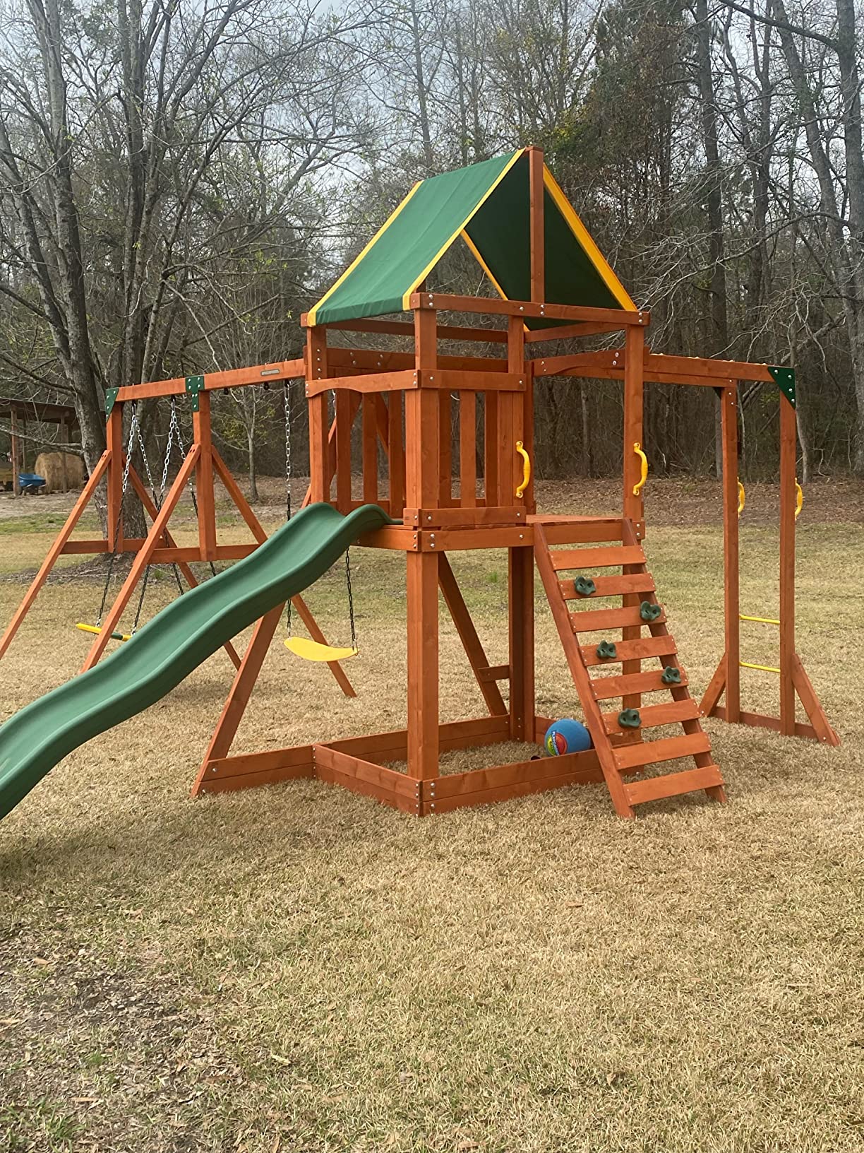 59/mo Finance Sportspower Amazon Exclusive Olympia Wood Swing Set