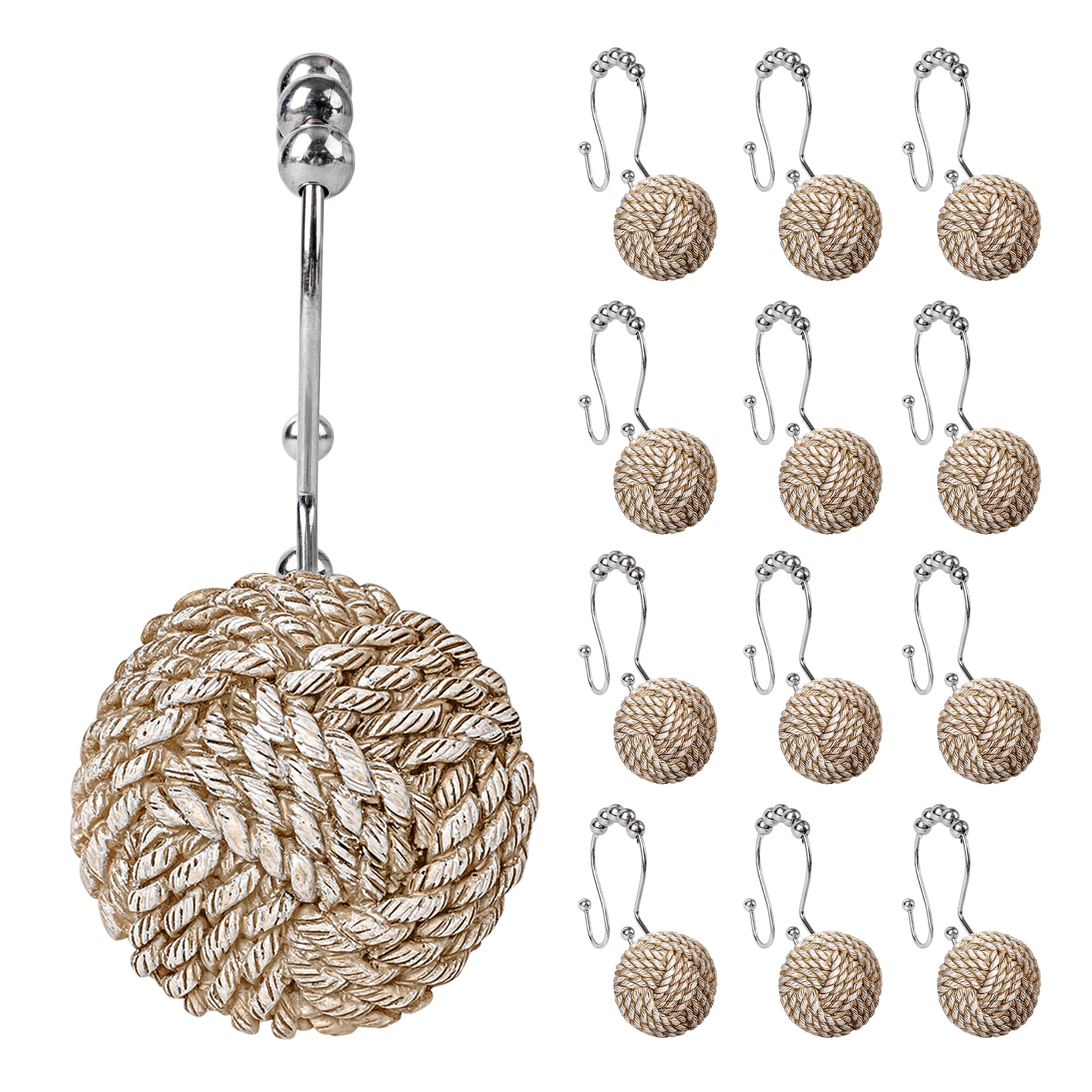 Boho Shower Hooks - Coastal Bathroom Decor -11