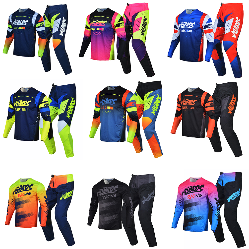 Amazon.com: Willbros Motocross Jersey Pants Combo Mens Dirt Bike