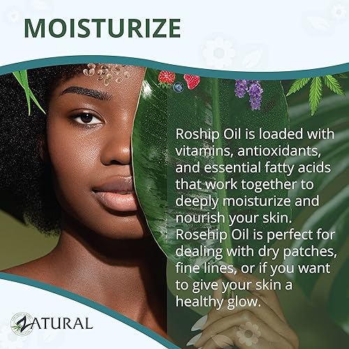 Miniatura 6 de Zatural ROSA CANINA - Aceite orgánico de rosa mosqueta para cara, uñas, cabello y piel, aceite de rosa mosqueta prensado en frío (galón)