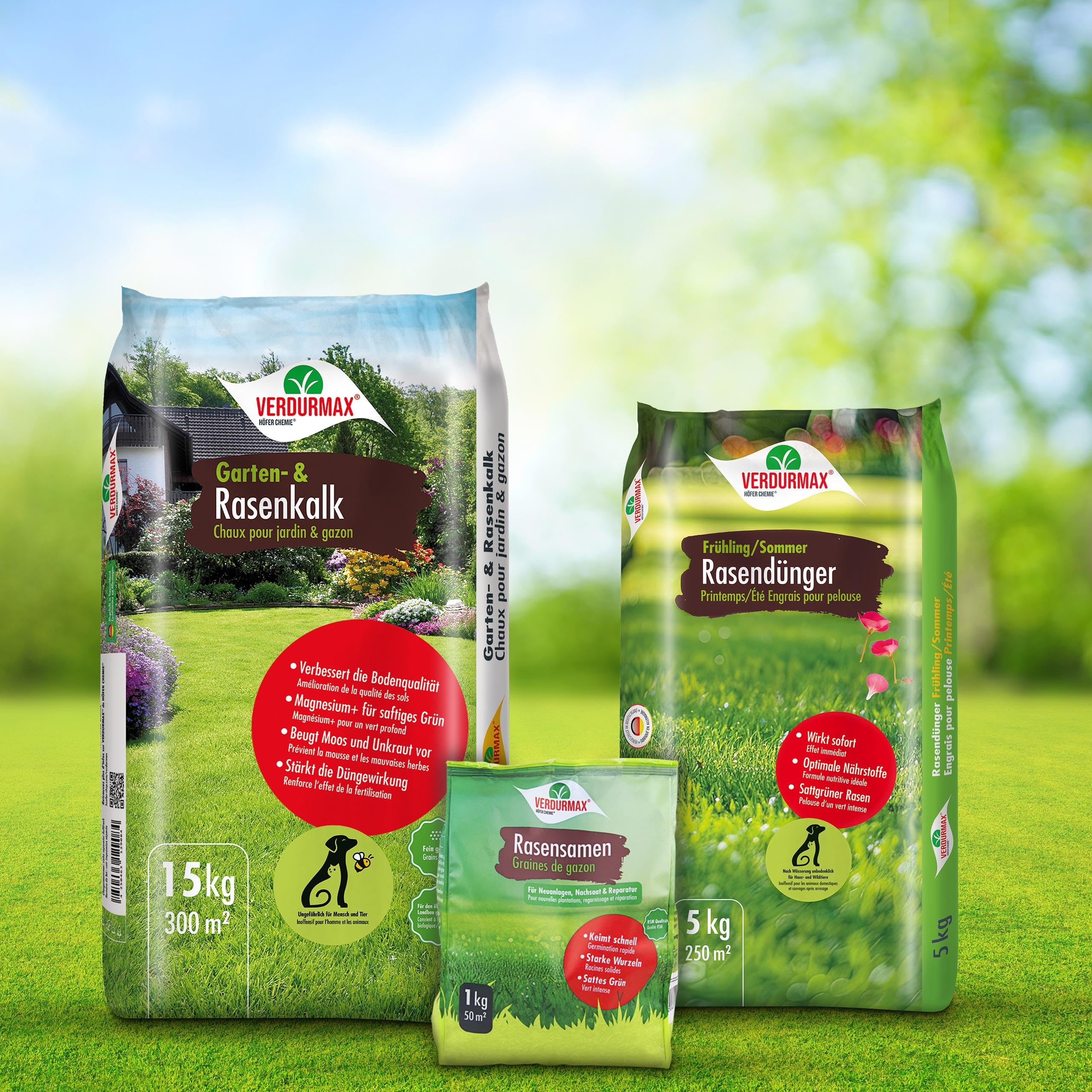 Verdurmax Kit de Démarrage Printanier 250 m² - Fertilisant Pelouse Verte