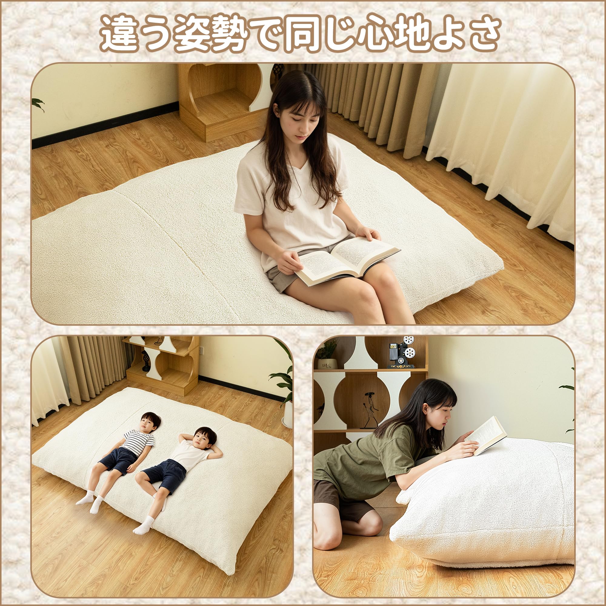 Amazon.co.jp: Alebert ビーズクッション クッション 座布団 ソファー