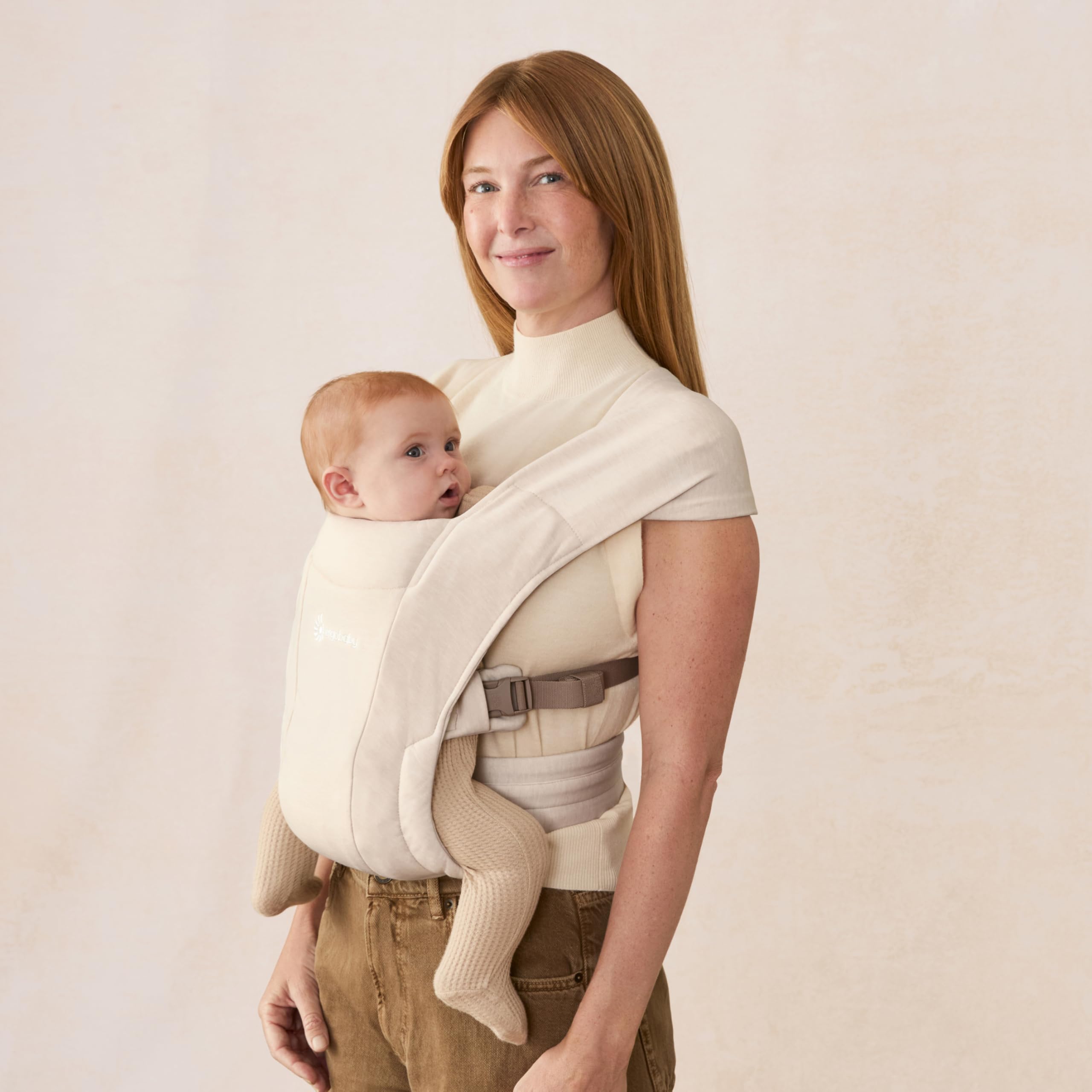 Ergobaby Embrace Porte Bebe Nouveau-ne Physiologique et Ergonomique Extremement Doux, Cream