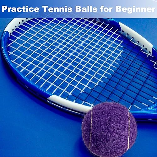 Miniatura 4 de Pelotas de tenis, paquete de 12 pelotas de tenis de práctica avanzada para principiantes, pelotas de tenis de entrenamiento para perros y mascotas
