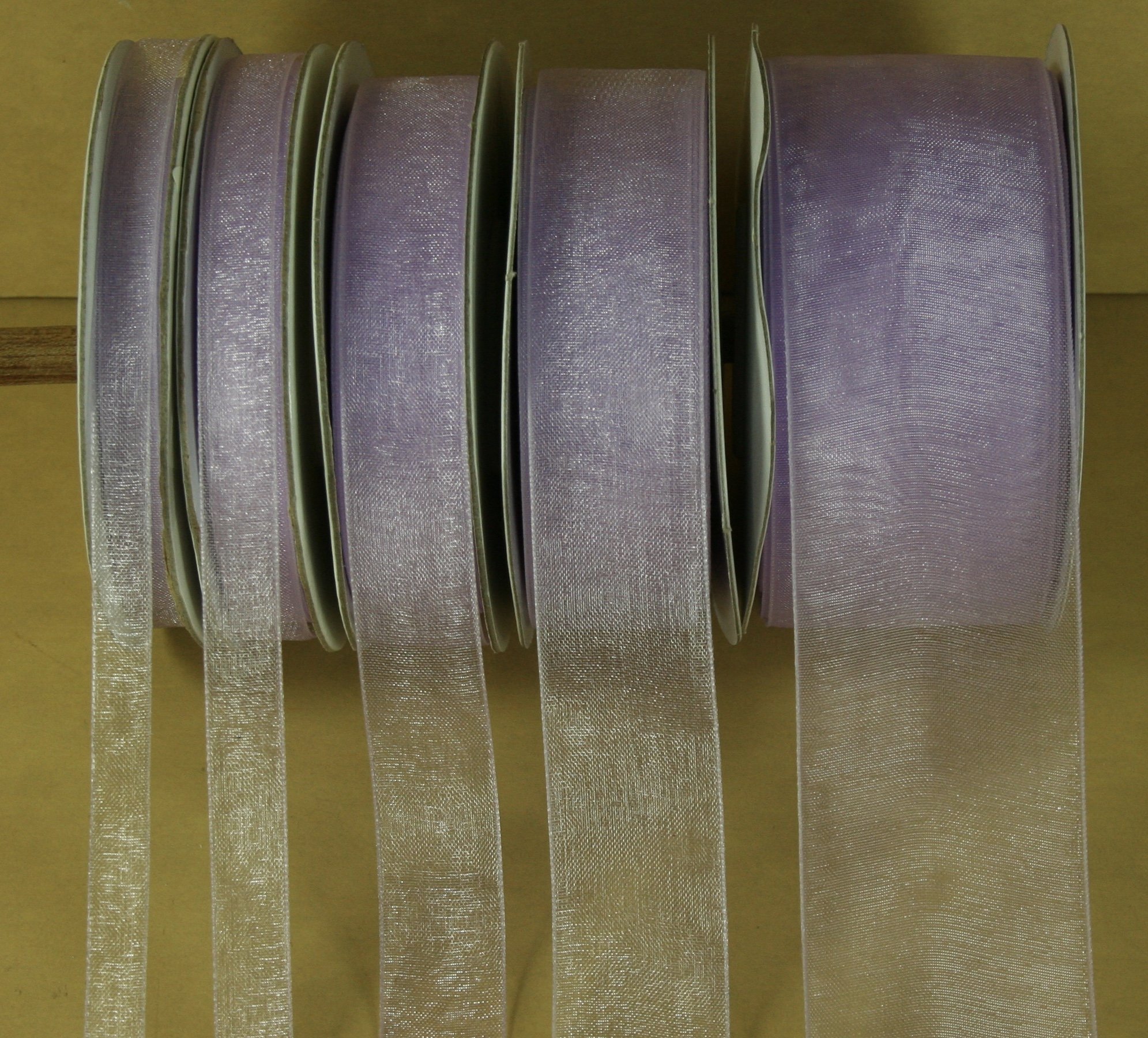 LAVENDER Plain Organza Nylon Ribbon 25 Yards Choose Size 1/4", 3/8", 5/8", 7/8", 1-1/2" Trim & Embellishments Ribbon (1-1/2" PLAIN)