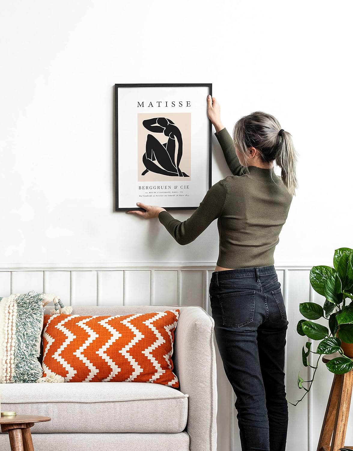 Haus and Hues Henri Matisse Prints and Posters - Matisse Art Prints and Art Exhibition Posters | Matisse Paper Cutouts Abstract Expressionism Art Scandinavian Matisse Wall Art (Framed Black, 12"x16"): Posters & Prints