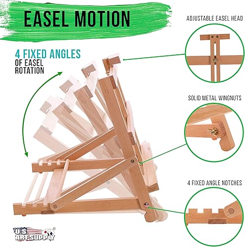 Miniatura 3 de US Art Supply - Caballete para ordenador portátil de 22.0in de alto, tamaño grande, diseño de artista