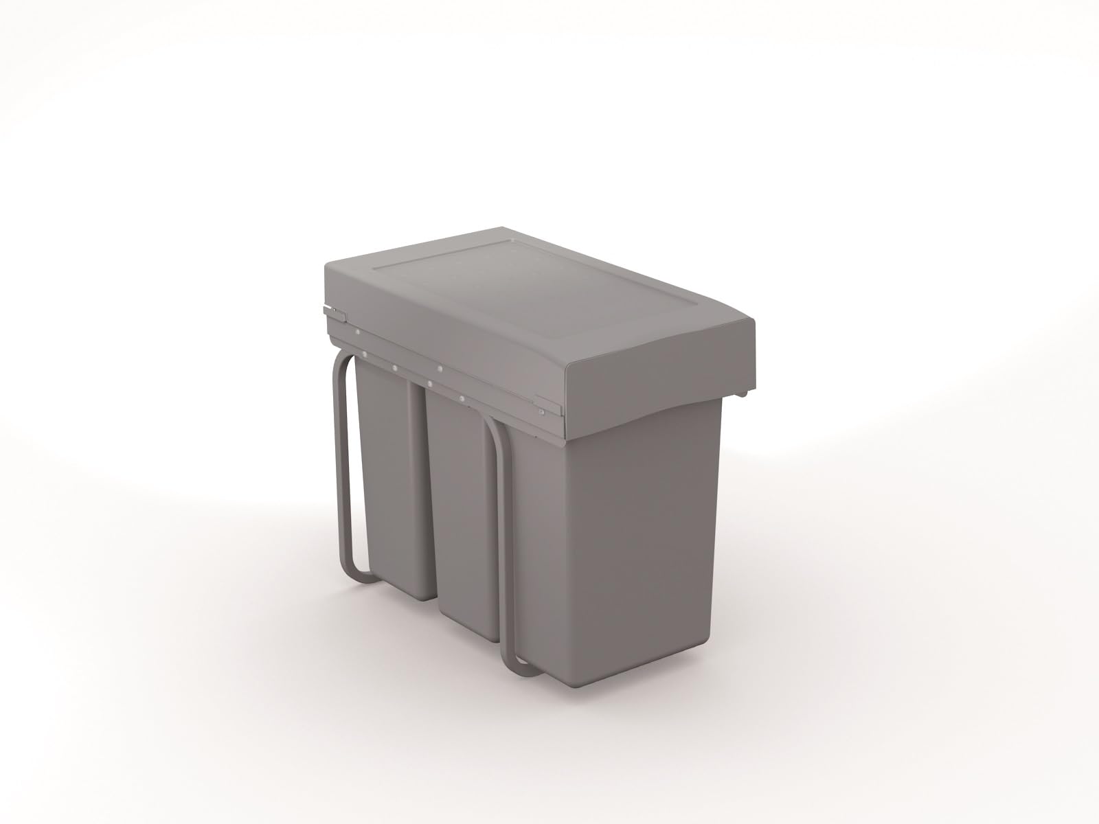 Victory Einbau-Abfallsammler Bio Trio 30 Liter in Alugrau Vollauszug Mülleimer Küche