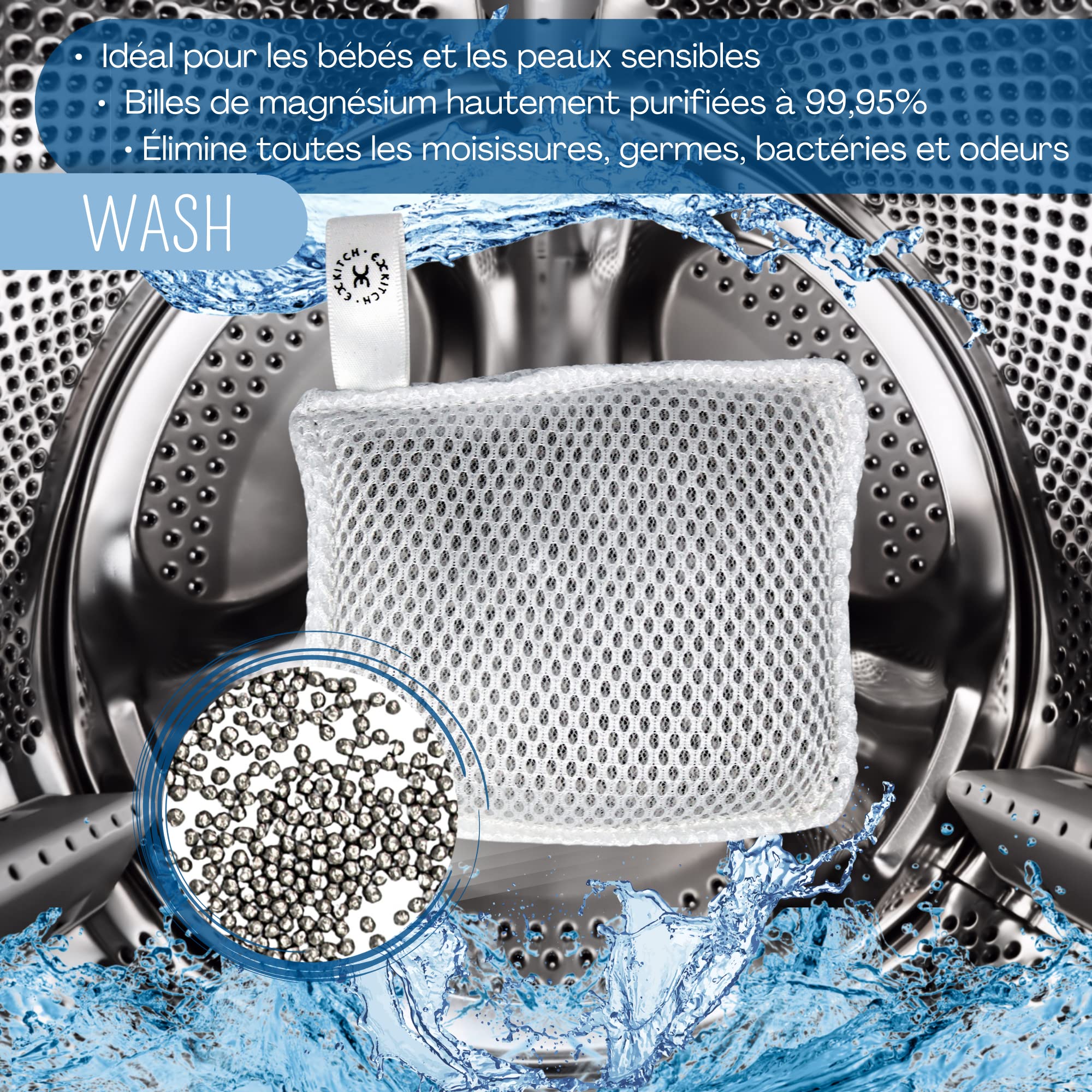 EXKITCH® 2-in-1 Ecologico – Alternativa al Detersivo + Stick Smacchiante Artigianale – 350 Lavaggi Riutilizzabili – Zero Rifiuti, Ipoallergenico, Per Neonati e Pelli Sensibili – NUOVA VERSIONE