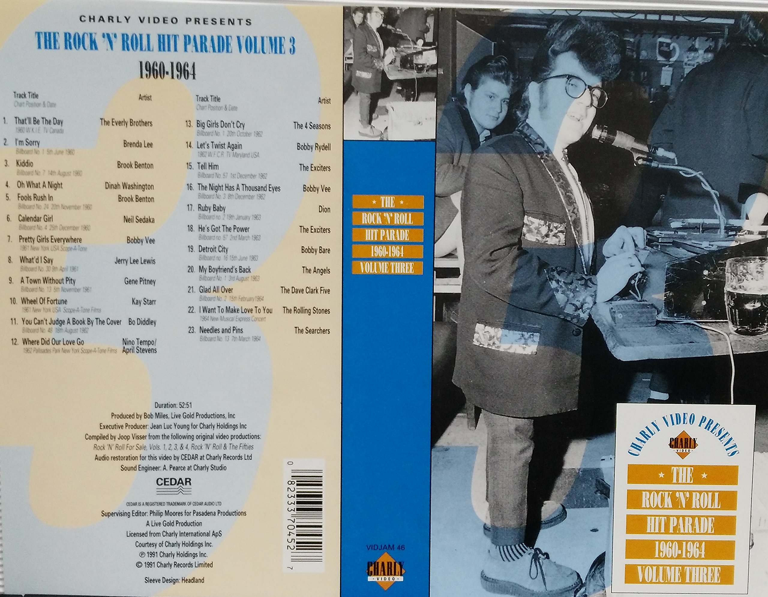 Rock 'n' Roll Hit Parade Vol. 3 1960-1964 videocinta retro melómanos y colecciones VHS