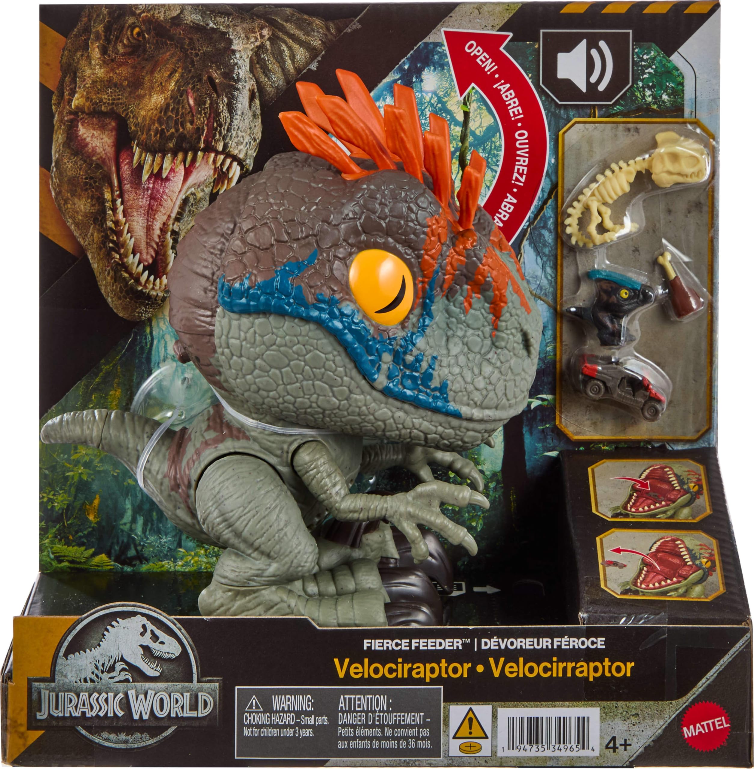 Mattel Jurassic World Rebirth Figurka Welociraptora Fierce Feeder