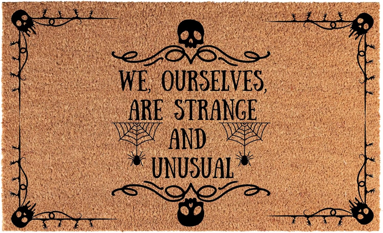 Strange and Unusual Doormat, Halloween Doormat, Halloween Decor, Funny Door mat, Halloween Welcome Mat