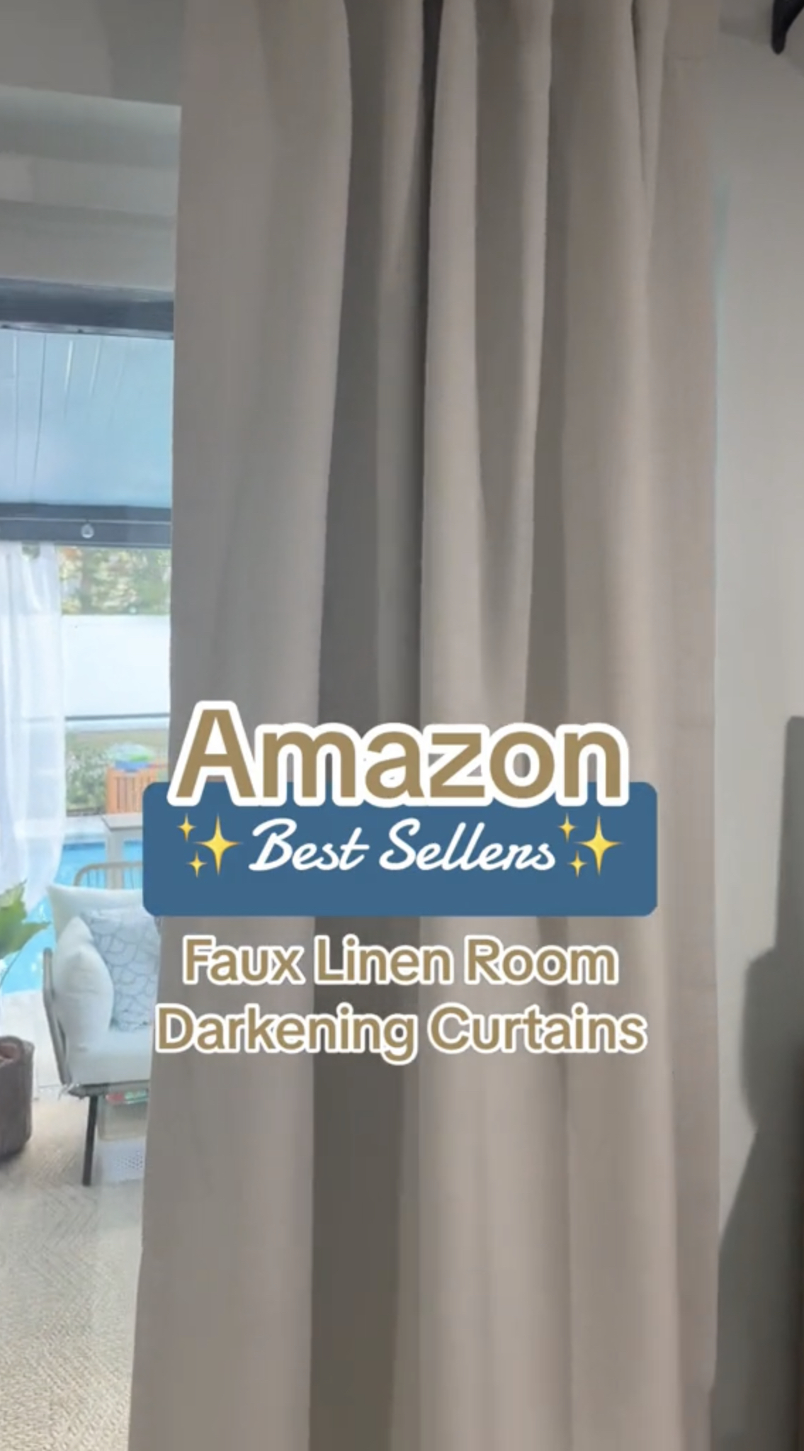 Watch The BEST faux linen room darkening curtains on Amazon on Amazon Live