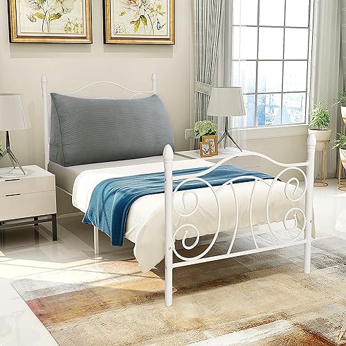 Miniatura 6 de BNCKTRD Almohada de cuña para cabecero tamaño matrimonial XXL, almohada para respaldo de cama, cojín de respaldo para leer, ver la televisión,