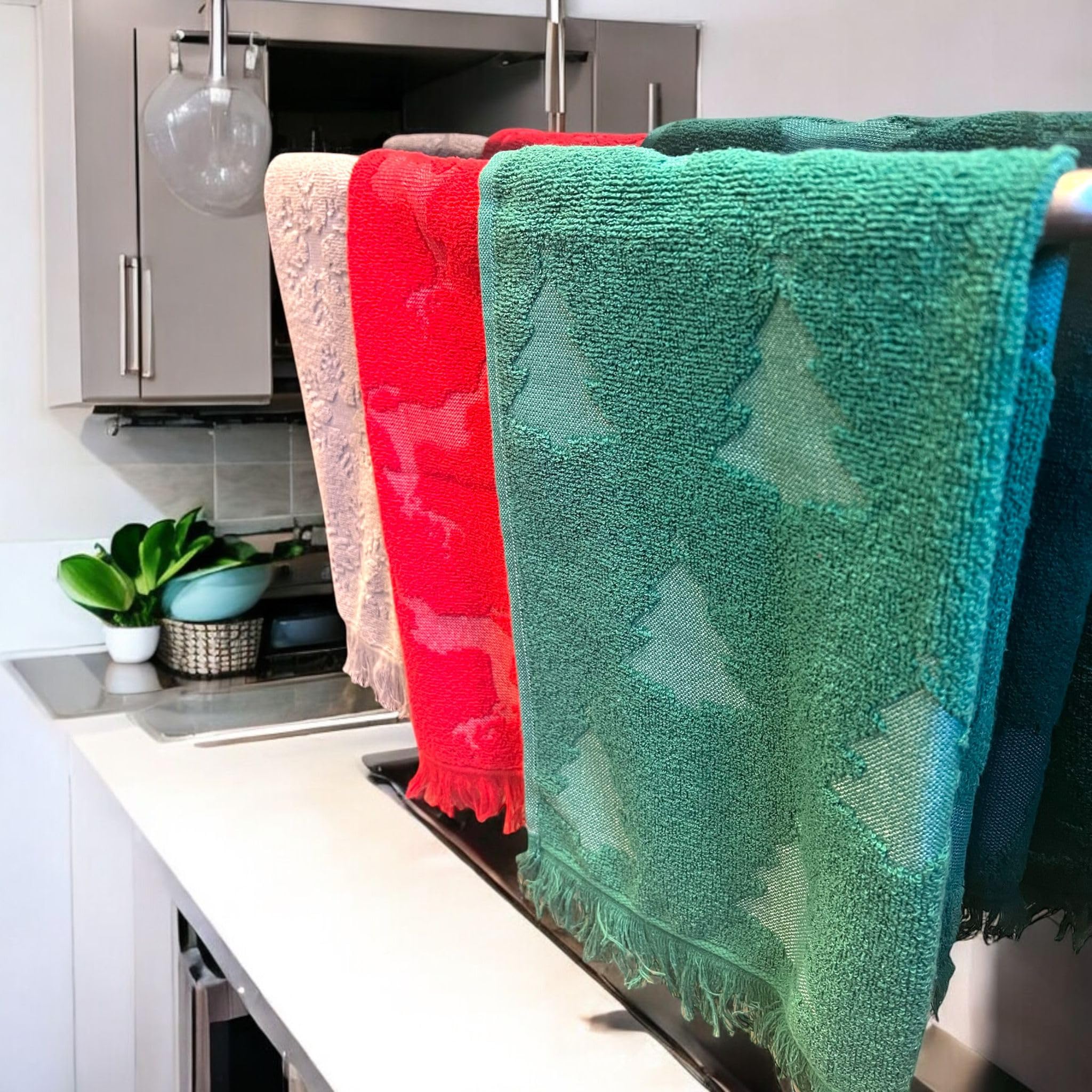 Paños de cocina navideños en algodón turco para vestir tu hogar este invierno
