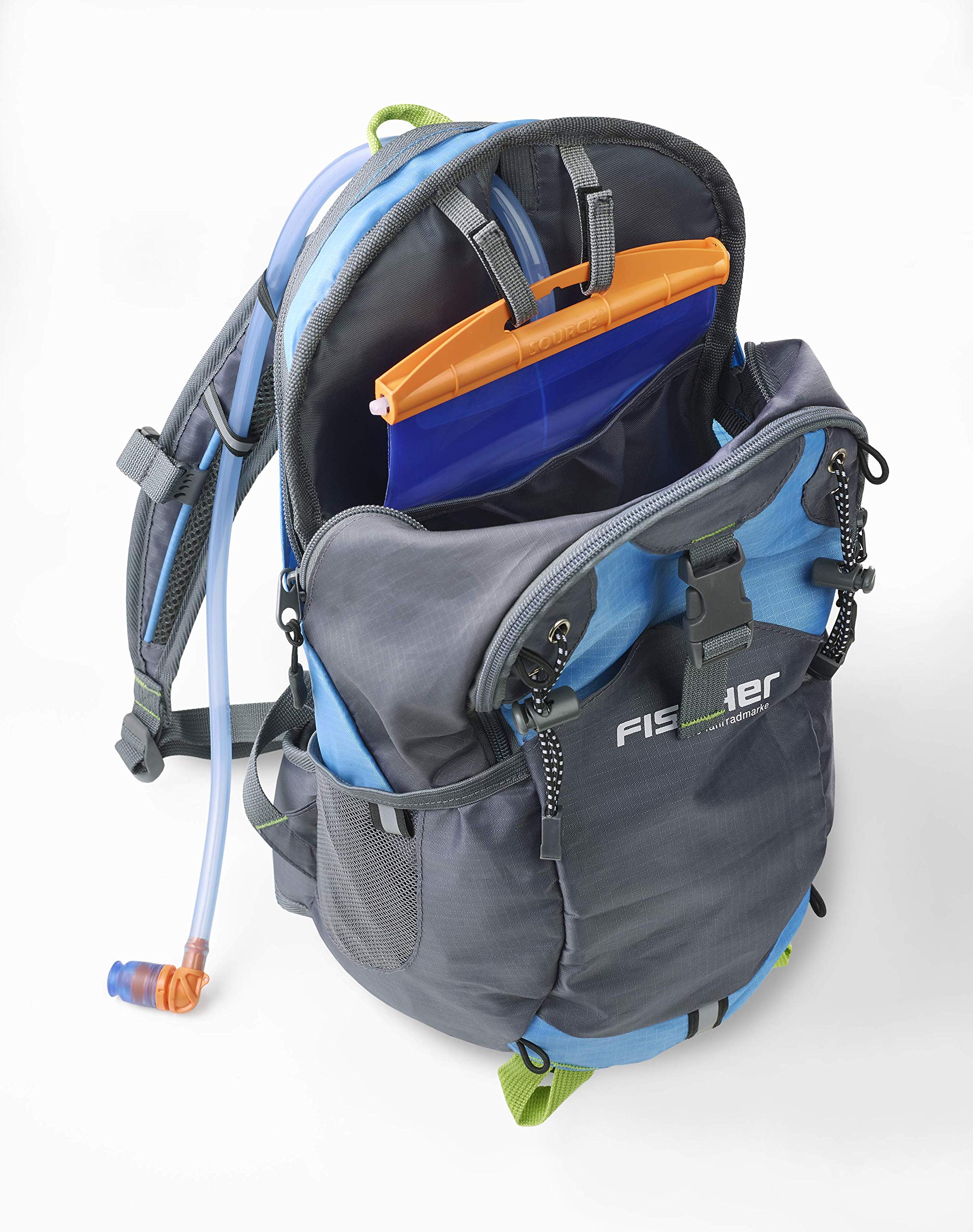 Fischer Zaino FISCHER Zaino con rete per casco, blu/grigio Unisex - Adulto (Pacco da 1)