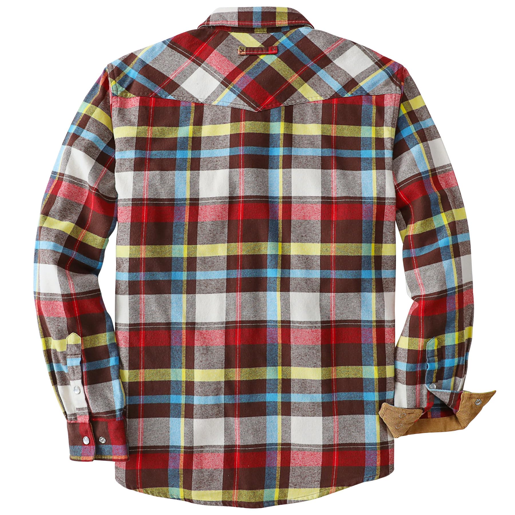 Dubinik® Camicia Uomo Flanella Camicia Pile Cotone Western Cowboy Bottone di Perla Manica Lunga Pesante Quadri Vintage