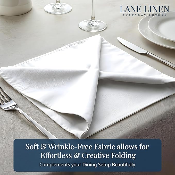 Servilletas de Tela LANE LINEN Blancas 6 Pack 50.8x50.8 cm Poliéster miniatura 5