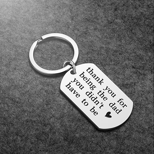 Miniatura 6 de iWenSheng Llavero de regalo para padrastro Día del Padre, cumpleaños, Navidad, regalos para padrastro de hija e hijo